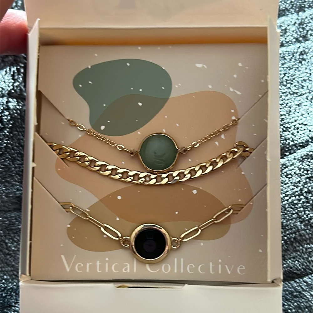 Gold and Green Necklace Set